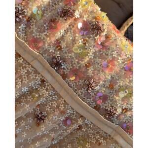 bhldn beaded embroidered floral maxi dress | us size 6